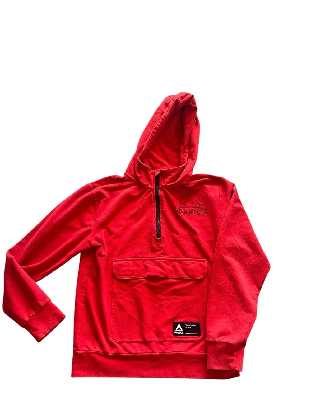Reebok Boys Large 10/12 Red Quarter Zip Performance Hoodie